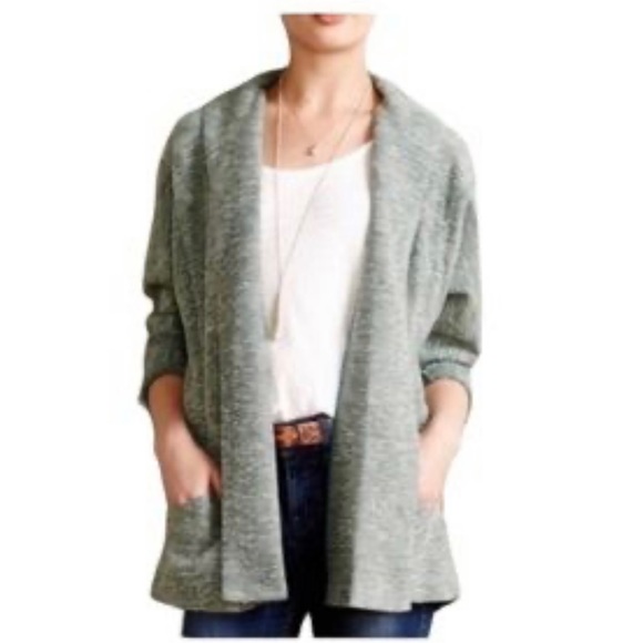 Anthropologie Jackets & Blazers - Anthropologie Saturday Sunday Green Open Front Pockets Jacket Blazer Size S